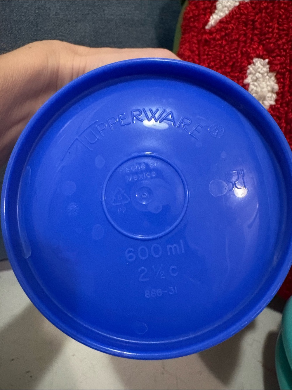 Tupperware small Blue Round Plastic snack Containers with lids 16pc - Picture 5 of 7